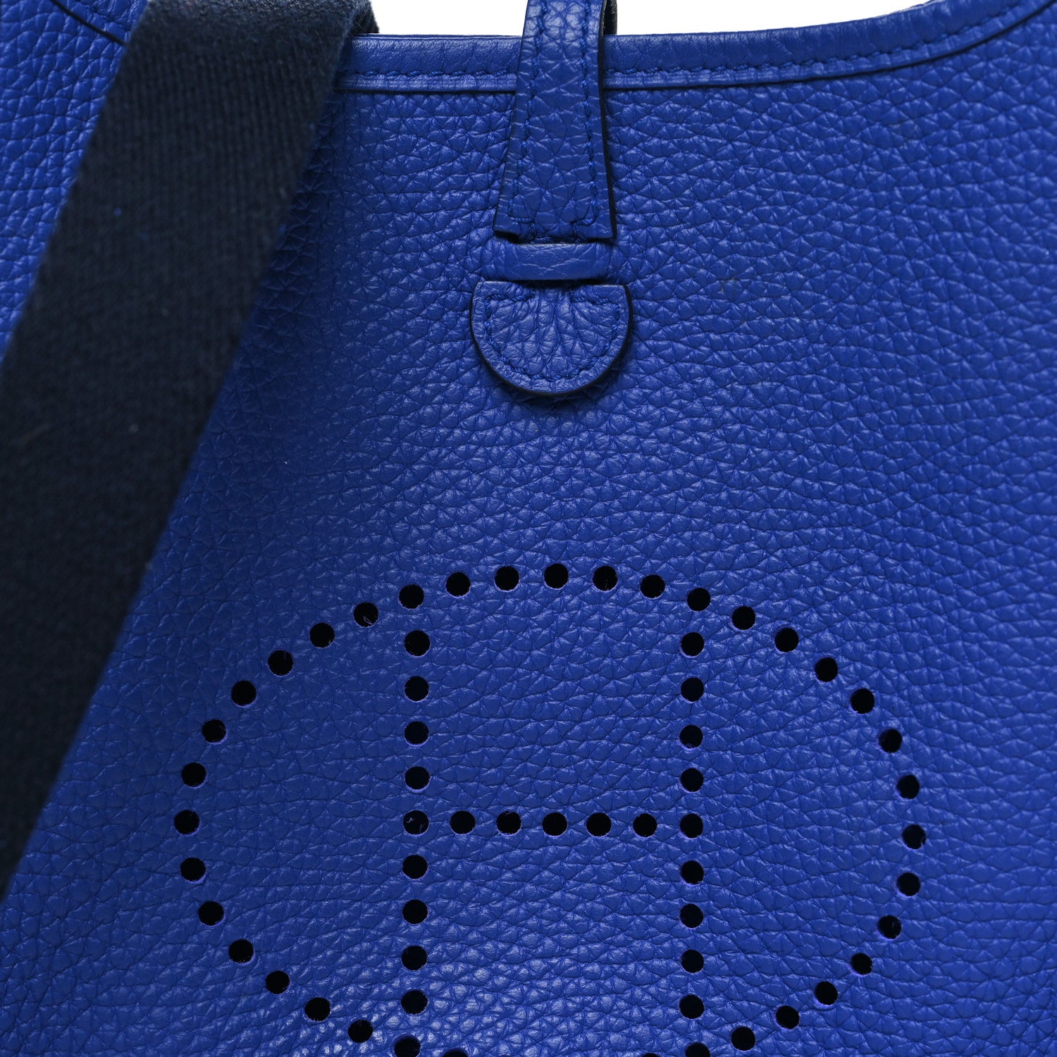 Hermes Taurillon Clemence Amazone Evelyne TPM Bleu Electrique Black 8 of 10