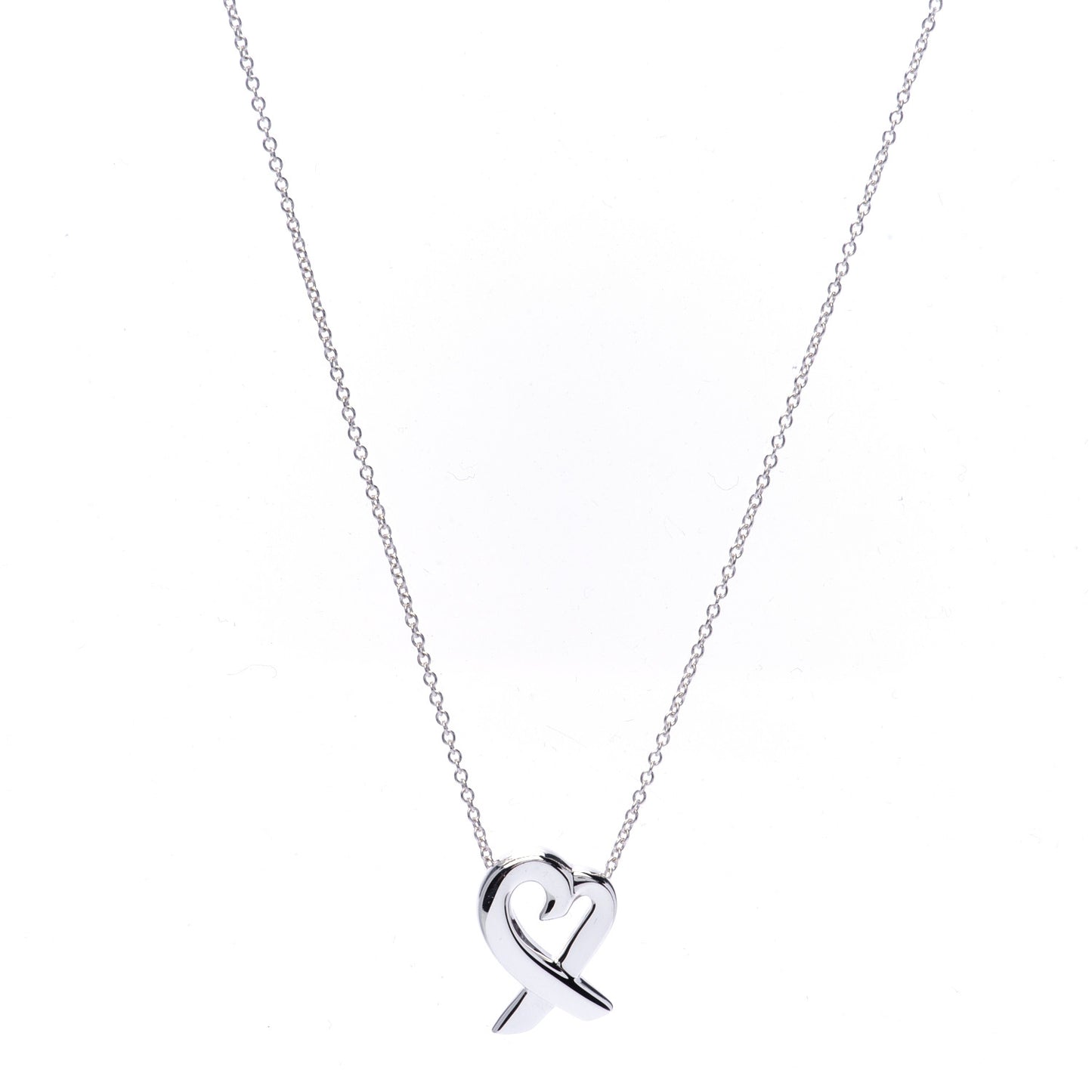 Sterling Silver Small Paloma Picasso Loving Heart Pendant Necklace