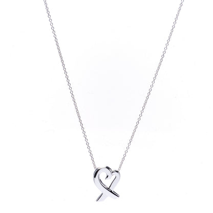Tiffany Sterling Silver Small Paloma Picasso Loving Heart Pendant Necklace 1 of 6