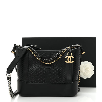 Chanel Snakeskin Small Gabrielle Hobo Black 11 of 11