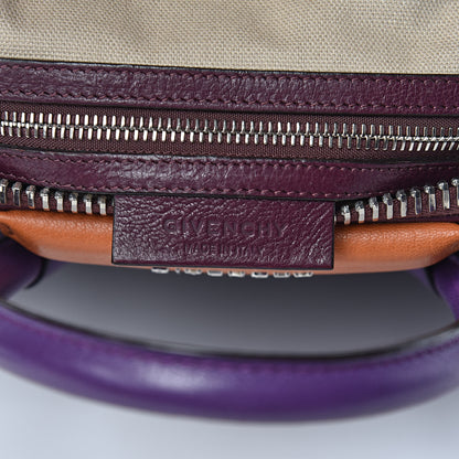 Givenchy Sugar Goatskin Small Tri-Color Antigona Oxblood Violet Orange 6 of 11