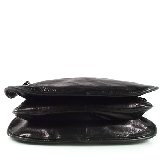Vintage Leather Shoulder Bag Black