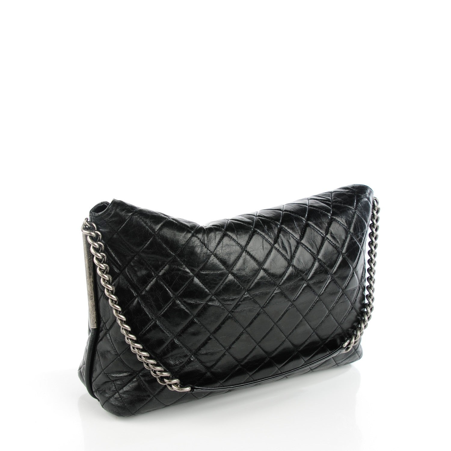 Chanel Glazed Calfskin Quilted Hobo Black 3 of 7