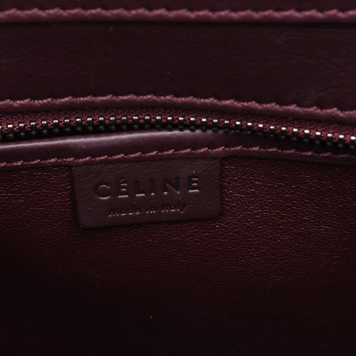 Smooth Calfskin Nano Luggage Burgundy