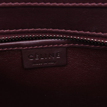 Celine Smooth Calfskin Nano Luggage Burgundy 7 of 9