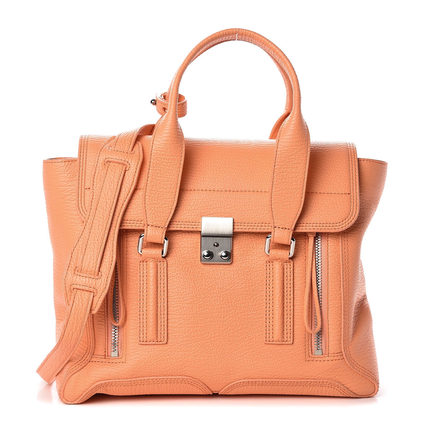 3.1 Textured Calfskin Medium Pashli Satchel Melon