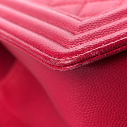 Chanel Caviar Quilted Medium Boy Flap Fuchsia 11 of 14