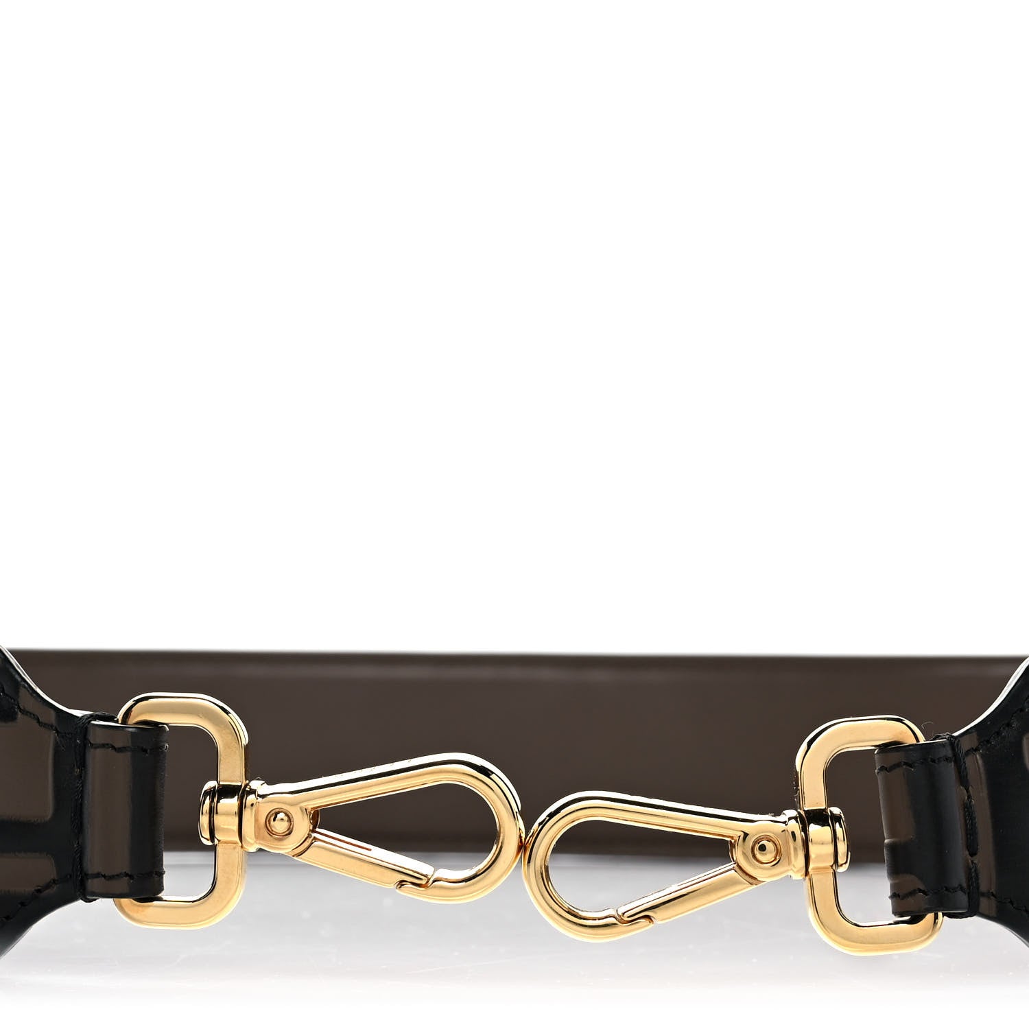 Fendi Vitello Century Bi-Color FF 1974 Embossed Strap You Maya Black 3 of 5