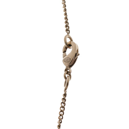Chanel Satin CC Heart Chain Necklace Black Light Gold 5 of 5