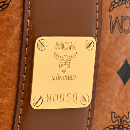 MCM Visetos Medium Liz Reversible Shopper Tote Cognac 12 of 21