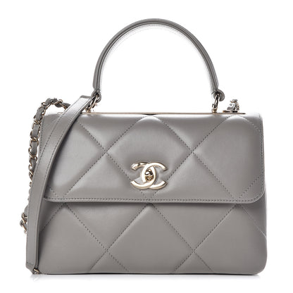 Chanel Lambskin Quilted Small Trendy CC Top Handle Flap Grey 1 of 8
