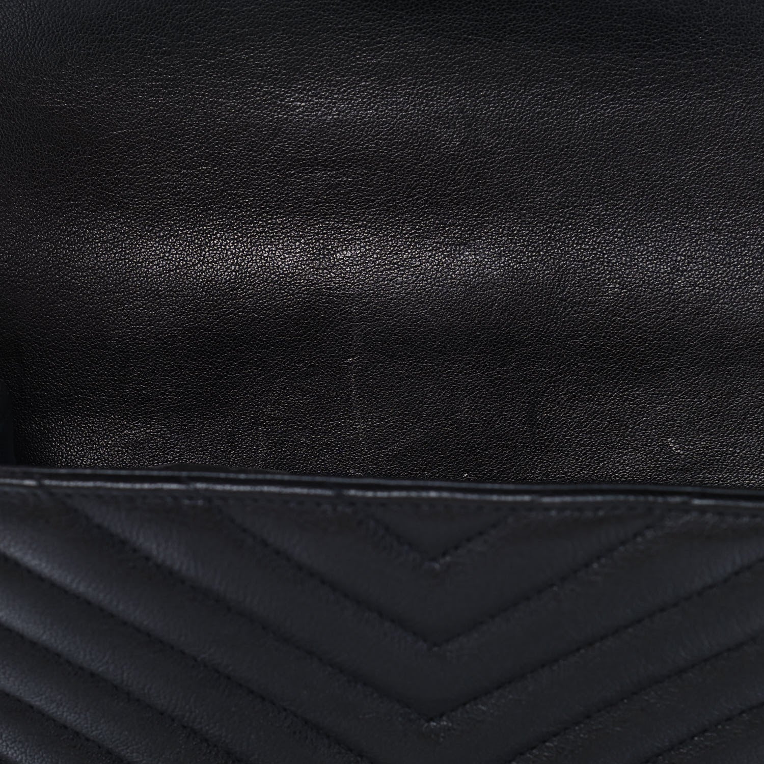 Saint Laurent Sheepskin Matelasse Chevron Patchwork Monogram Medium College Bag Black 11 of 17