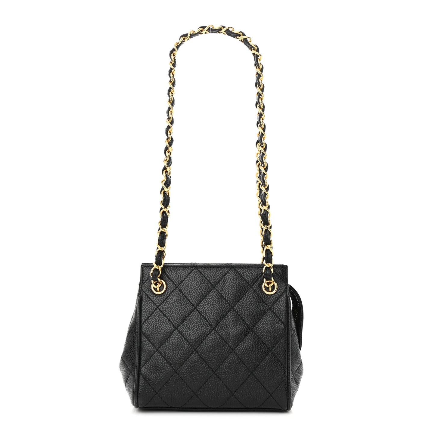 Caviar Quilted Shoulder Bag Black