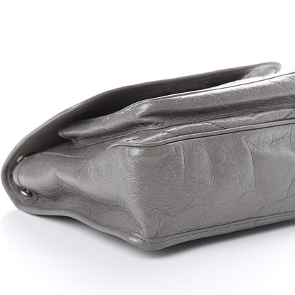 Saint Laurent Crinkled Calfskin Matelasse Monogram Medium Niki Chain Satchel Fog 7 of 8