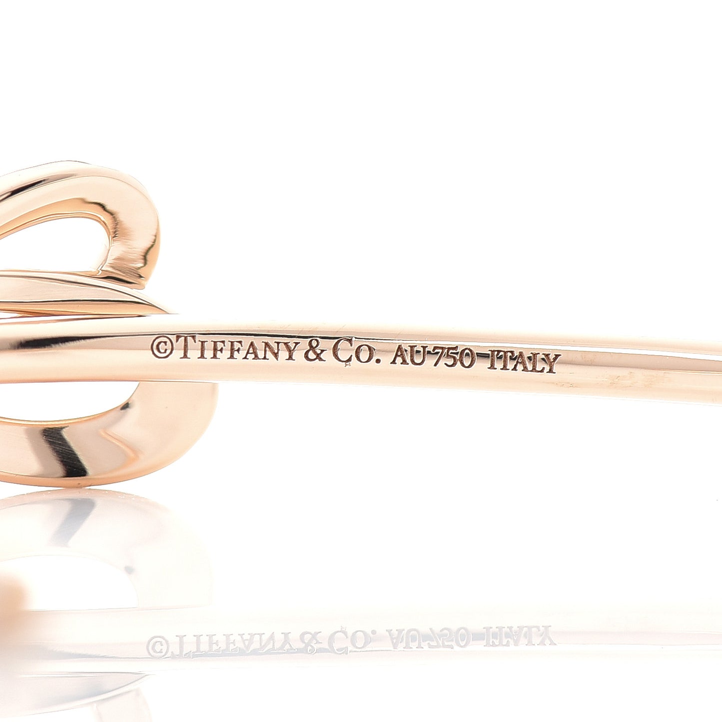 18K Rose Gold Diamond Bow Cuff Bracelet