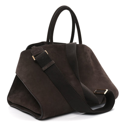 Salvatore Ferragamo Suede Calfskin Large Hug Bag Testa Di Moro 3 of 10