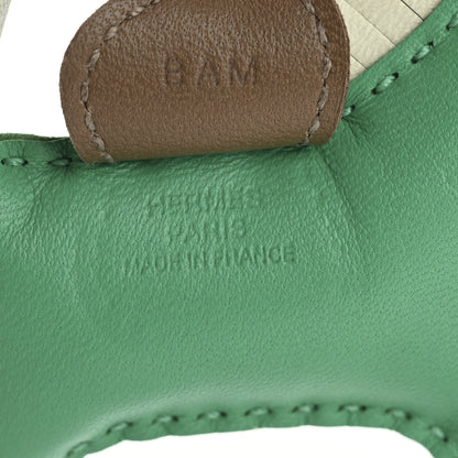 Hermes Milo Lambskin Grigri Rodeo Horse Bag Charm PM Menthe Vert Fizz Etoupe 3 of 6