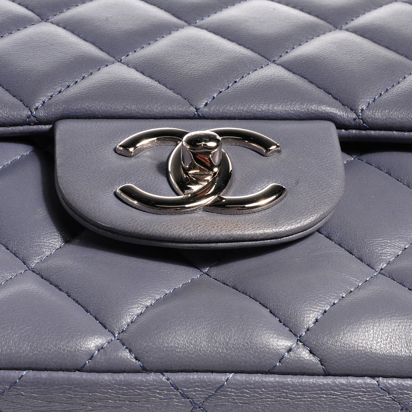 Lambskin Quilted Maxi Double Flap Purple