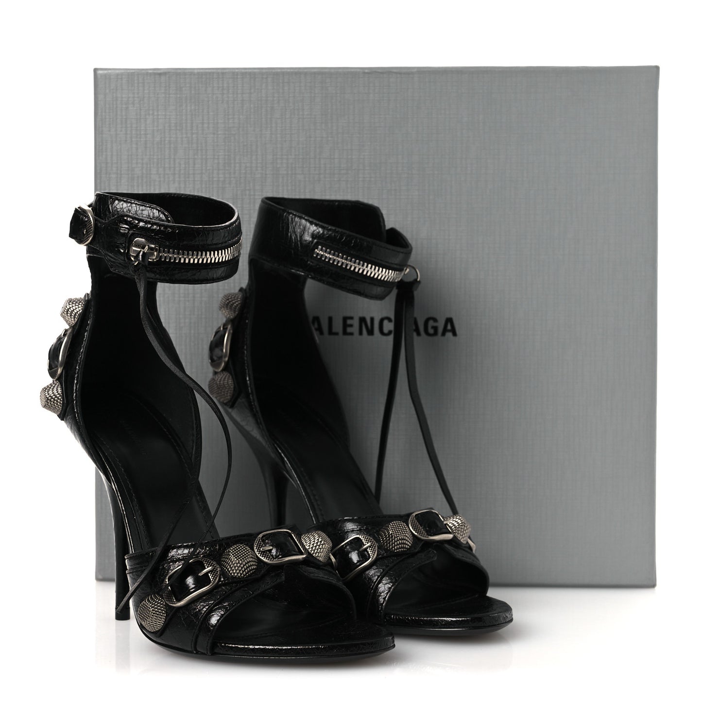 Agneau Arena Cagole 110mm Sandals 36 Black
