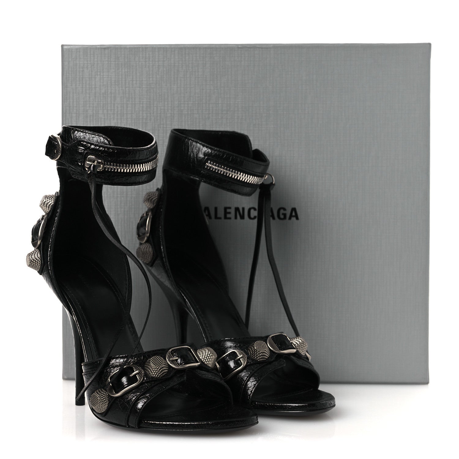 Balenciaga Agneau Arena Cagole 110mm Sandals 36 Black 12 of 12