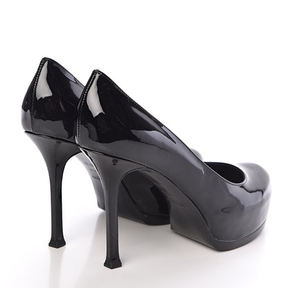 Saint Laurent Patent Tribtoo 80 Platform Pumps 37.5 Black 4 of 8