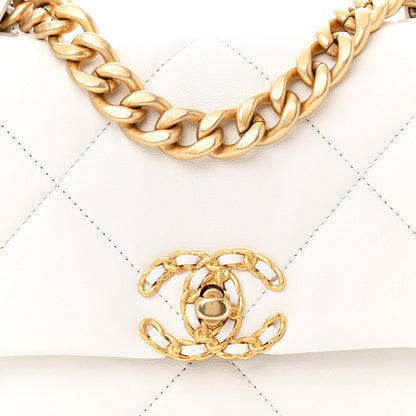 Chanel Lambskin Quilted Medium Chanel 19 Flap White 8 of 15