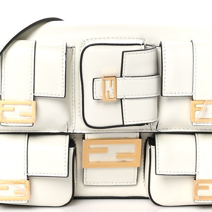 Fendi Shiny Nappa Multipocket Baguette White Ice 8 of 11