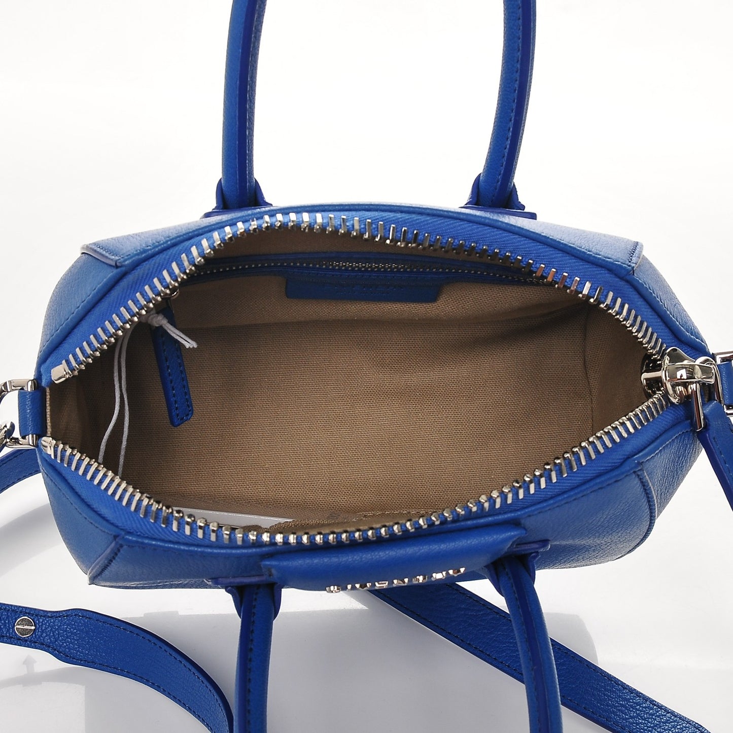 Sugar Goatskin Mini Antigona Indigo Blue