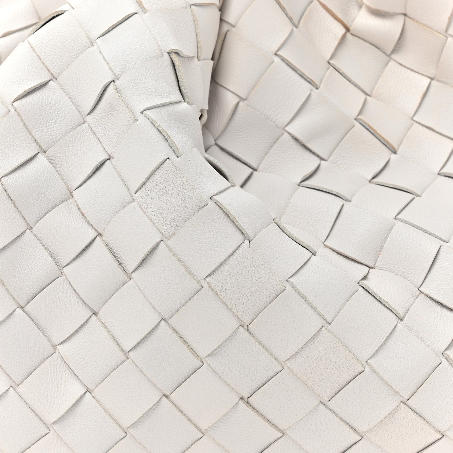 Nappa Maxi Intrecciato The Pouch Oversized Clutch Chalk