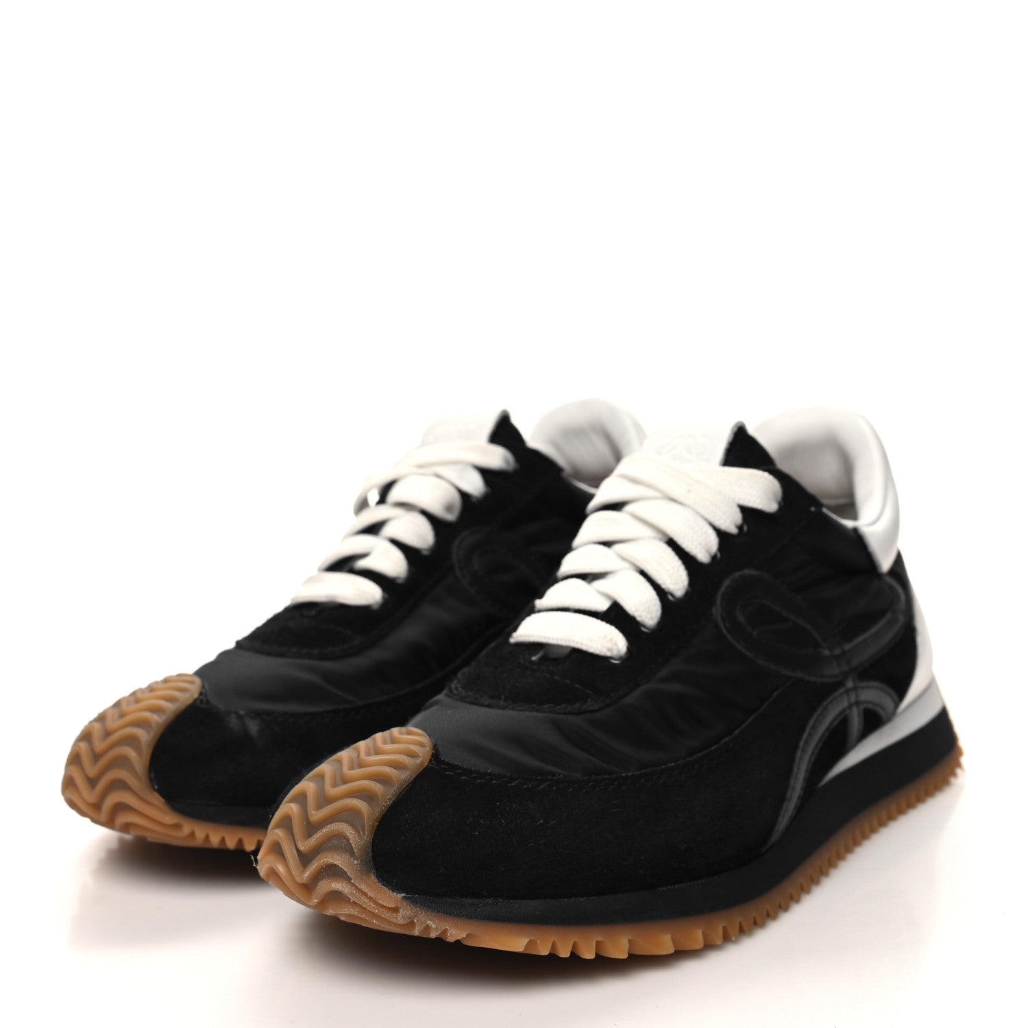 Loewe Nylon Suede Flow Runners Sneakers 37 Black 3 of 10