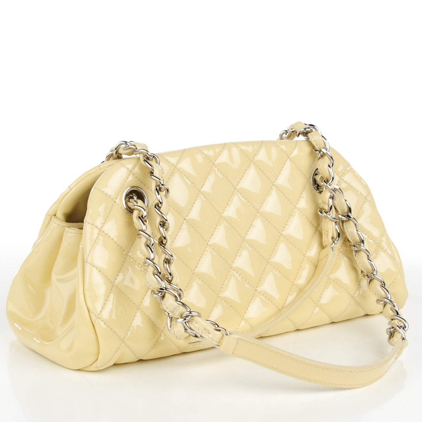 Patent Quilted Small Just Mademoiselle Light Yellow