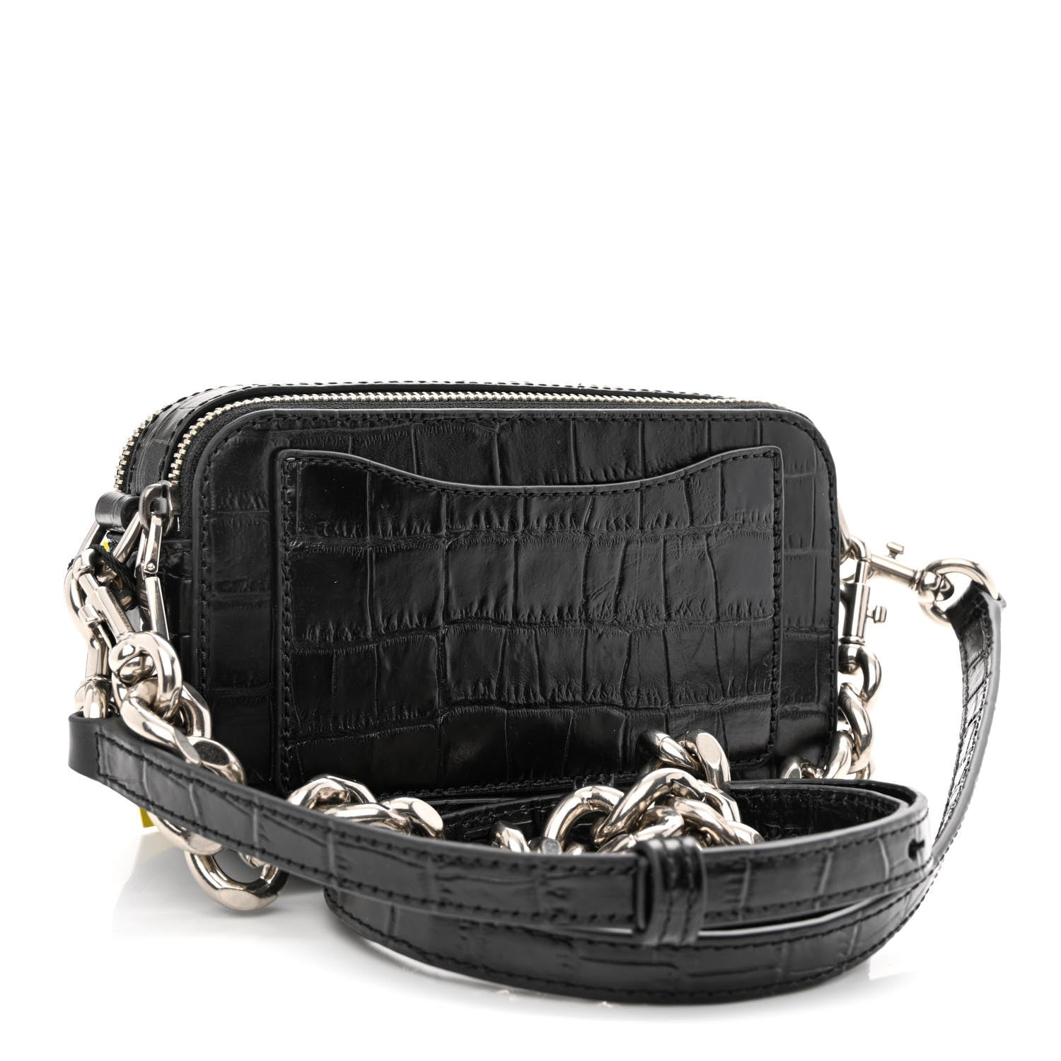 Marc Jacobs Croc Embossed Snapshot Camera Bag Black 1260669