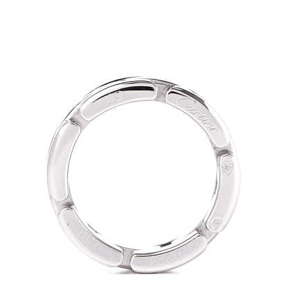 Cartier 18K White Gold Maillon Panthere 3 Row Ring 49 4.75 4 of 4
