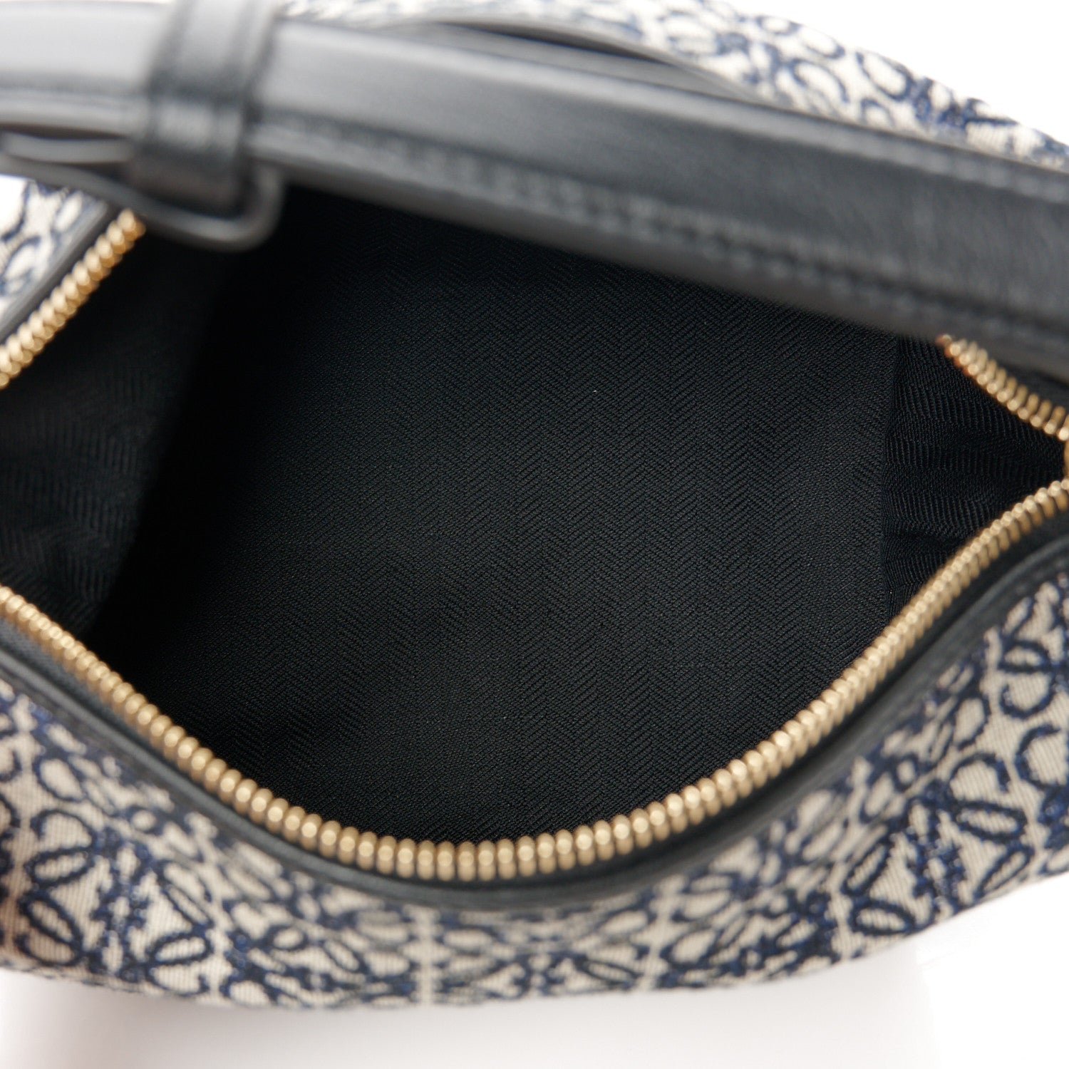 Loewe Jacquard Anagram Calfskin Small Cubi Bag Navy Black 5 of 11