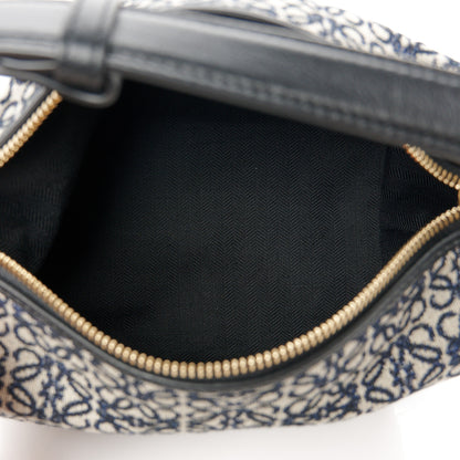 Loewe Jacquard Anagram Calfskin Small Cubi Bag Navy Black 5 of 11