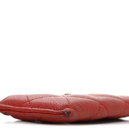 Chanel Caviar Quilted Card Holder Red 8 of 10