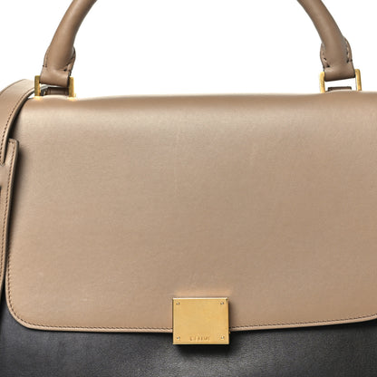 Celine Smooth Calfskin Nubuck Small Tri-Color Trapeze Taupe 6 of 8