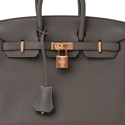 Hermes Togo Birkin 25 Etain 8 of 11
