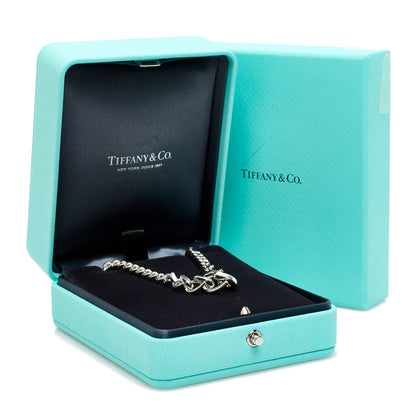 Tiffany Sterling Silver Forge Graduated Link Necklace 5 of 5