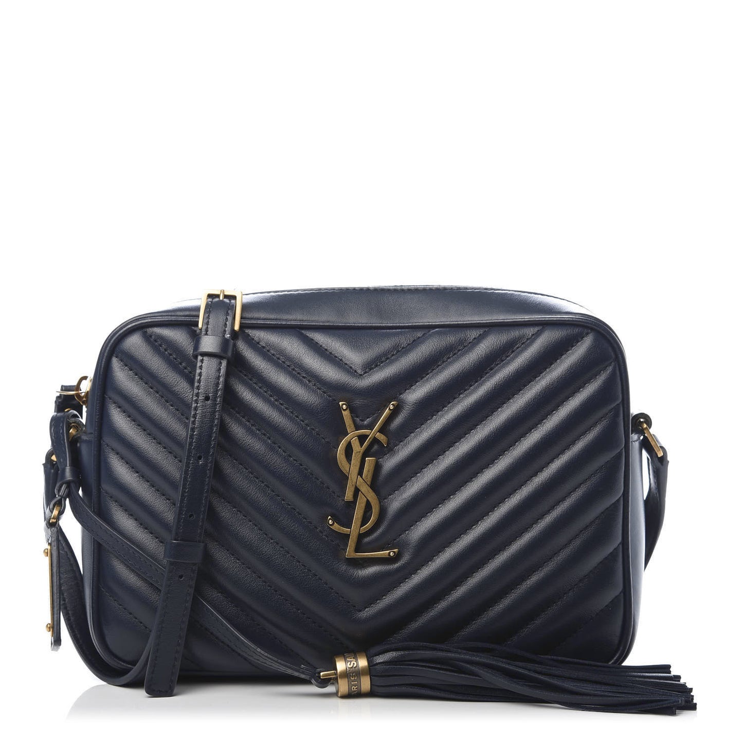 Calfskin Matelasse Monogram Lou Camera Bag Navy