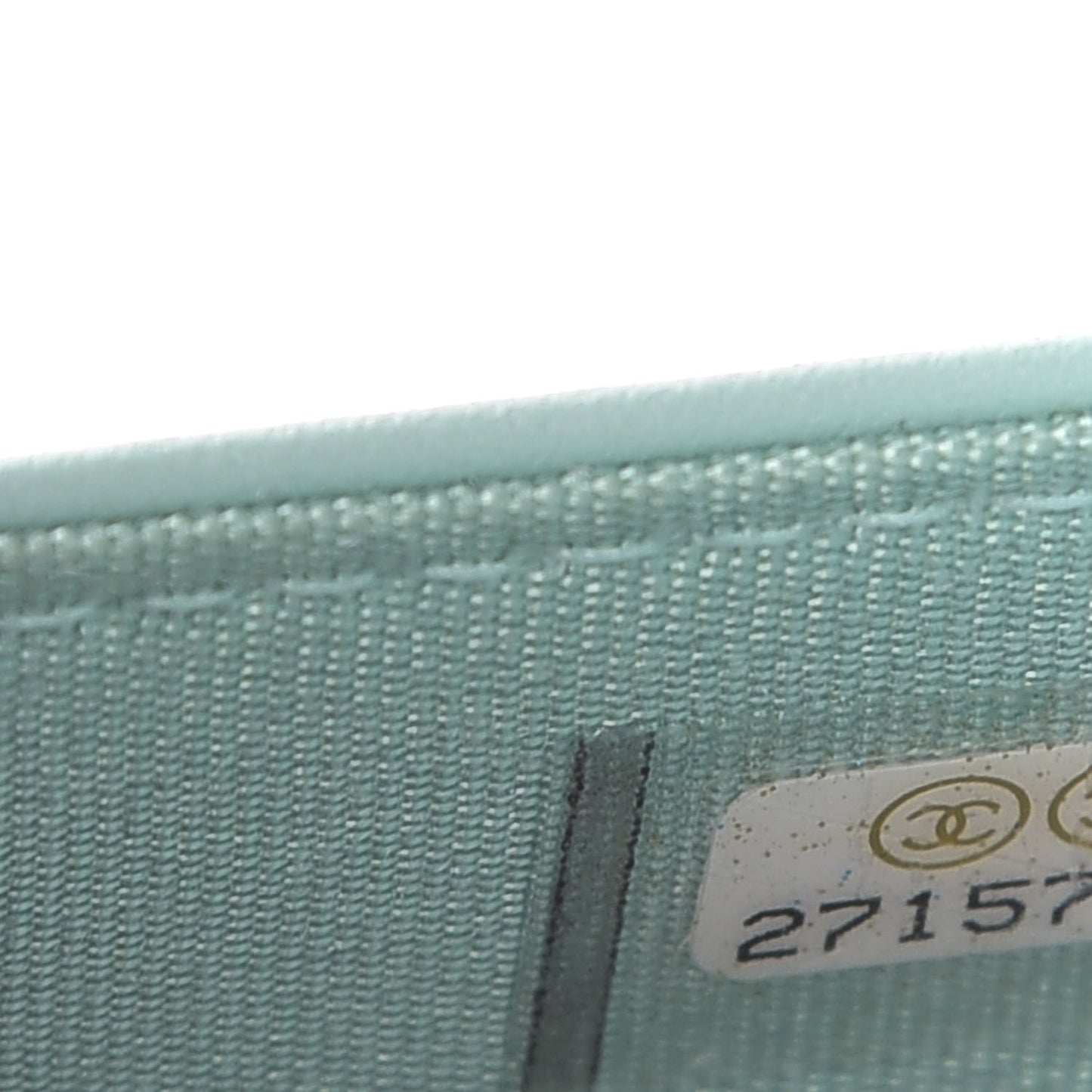 Caviar Quilted Boy Wallet On Chain WOC Light Blue