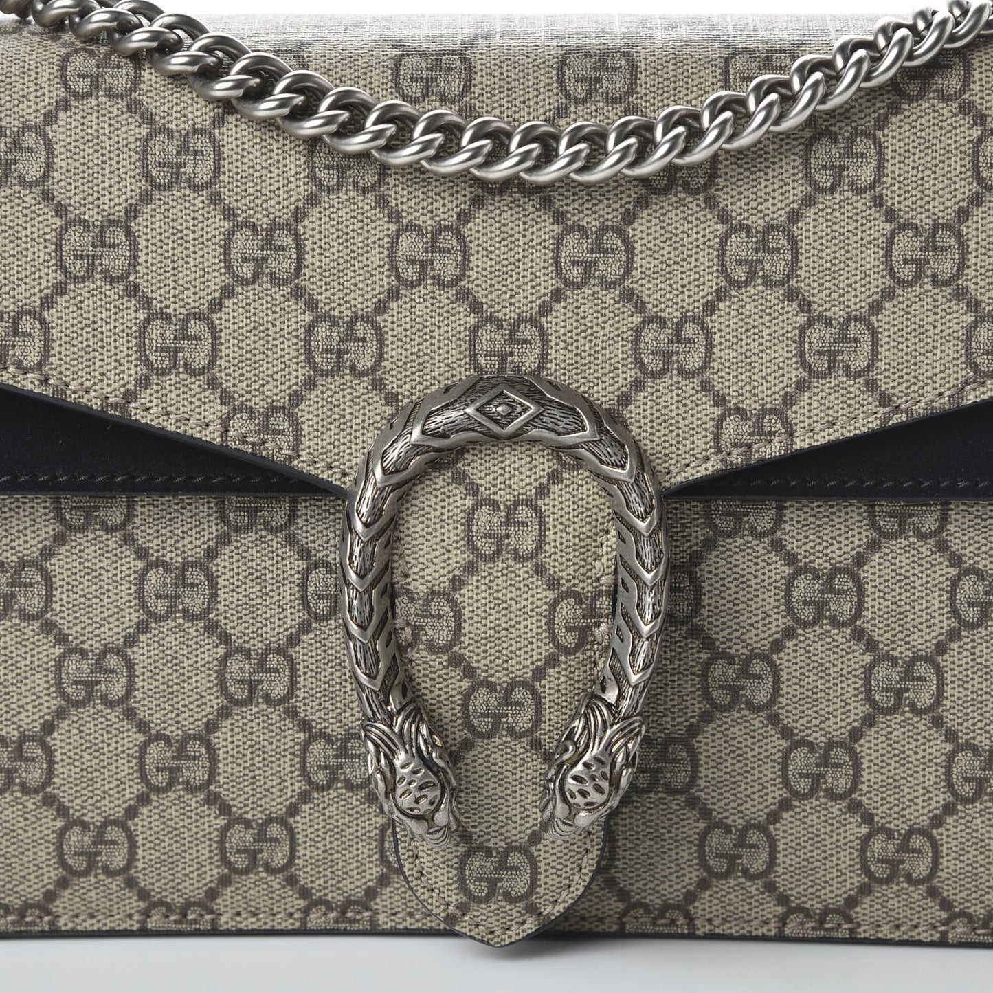 GG Supreme Monogram Small Dionysus Shoulder Bag Black