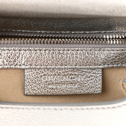 Givenchy Metallic Calfskin Mini Pandora Box Chain Crossbody Bag Silver 5 of 10