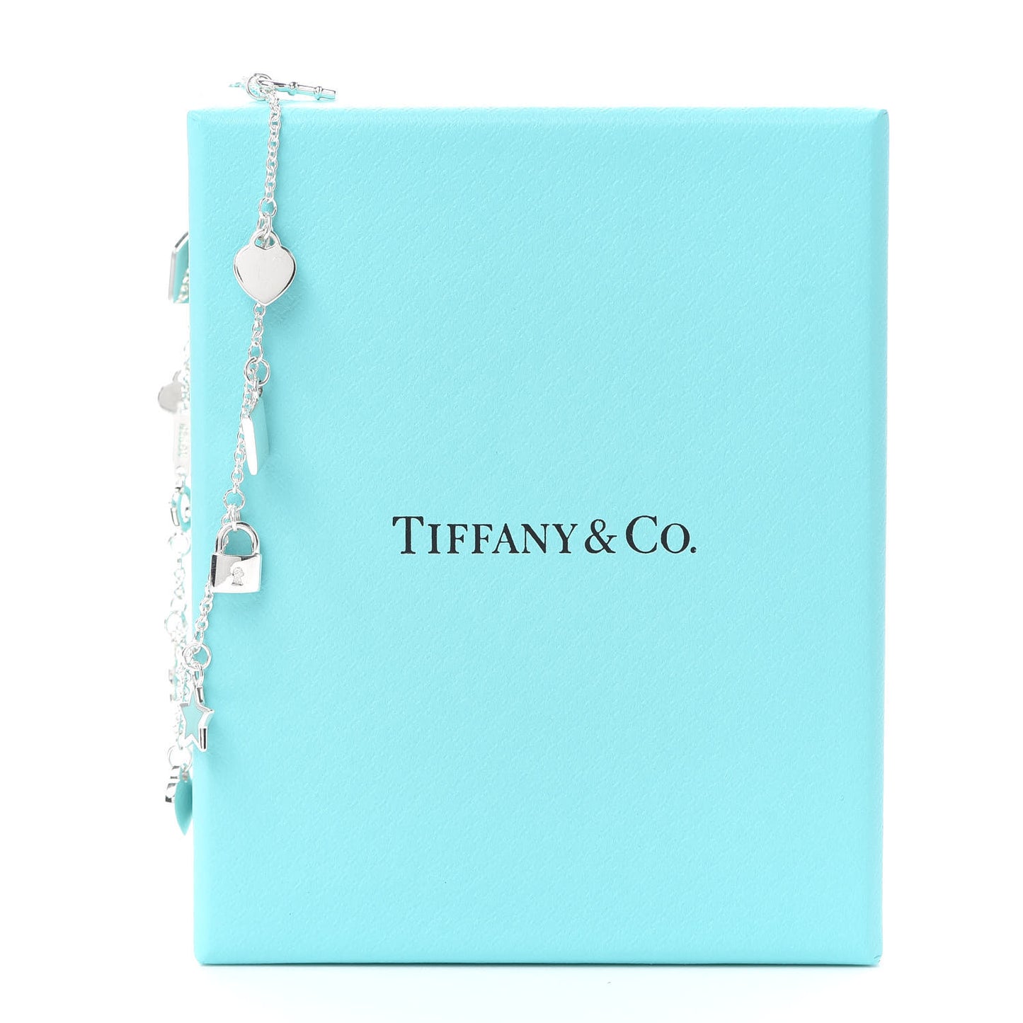 Sterling Silver Enamel Love Notes Charm Bracelet Blue