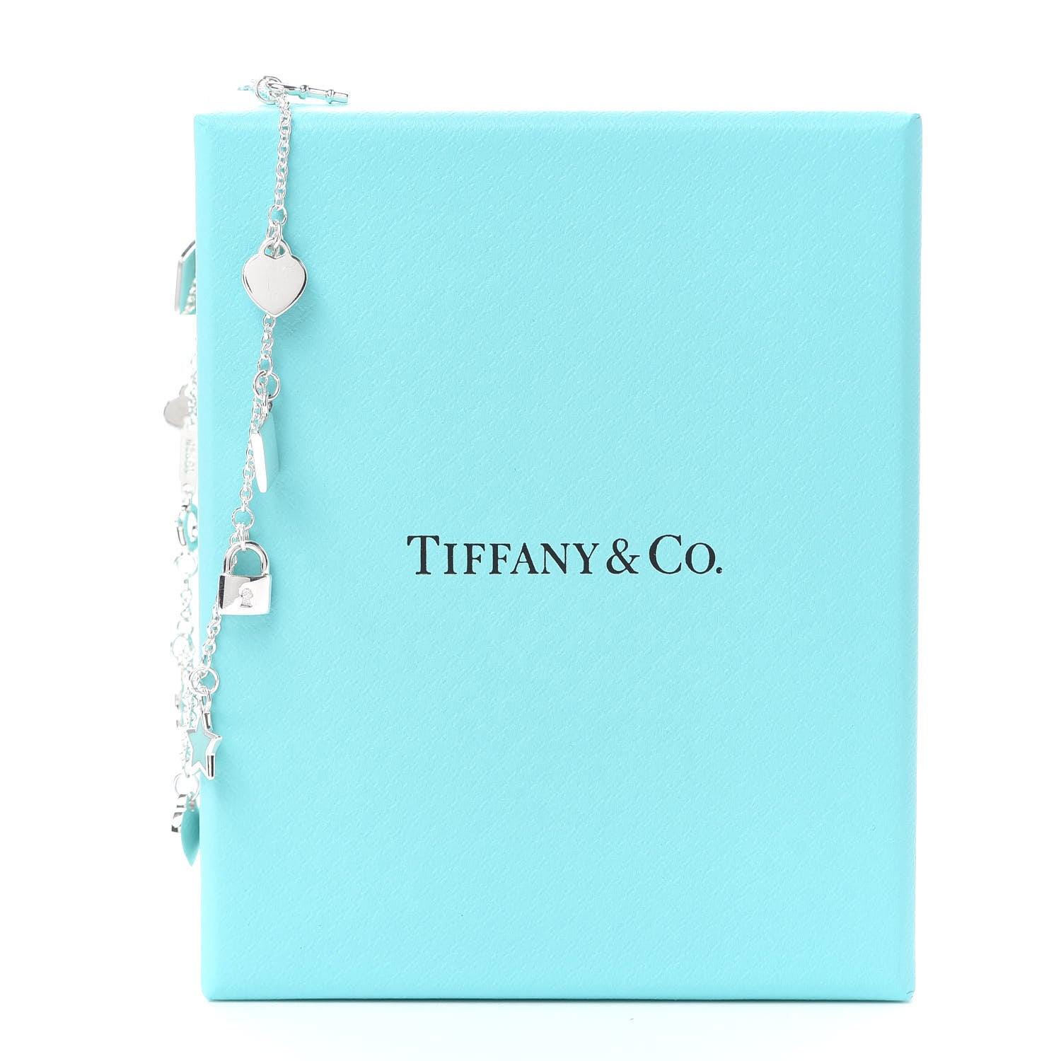 Tiffany Sterling Silver Enamel Love Notes Charm Bracelet Blue 6 of 6