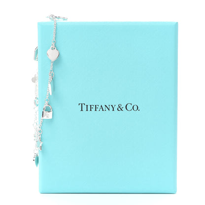 Tiffany Sterling Silver Enamel Love Notes Charm Bracelet Blue 6 of 6