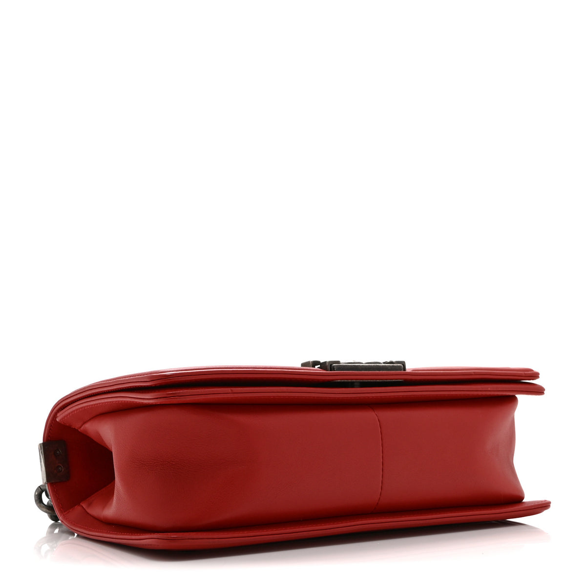 Chanel Calfskin Chevron Quilted Medium Boy Flap Red 4 of 10