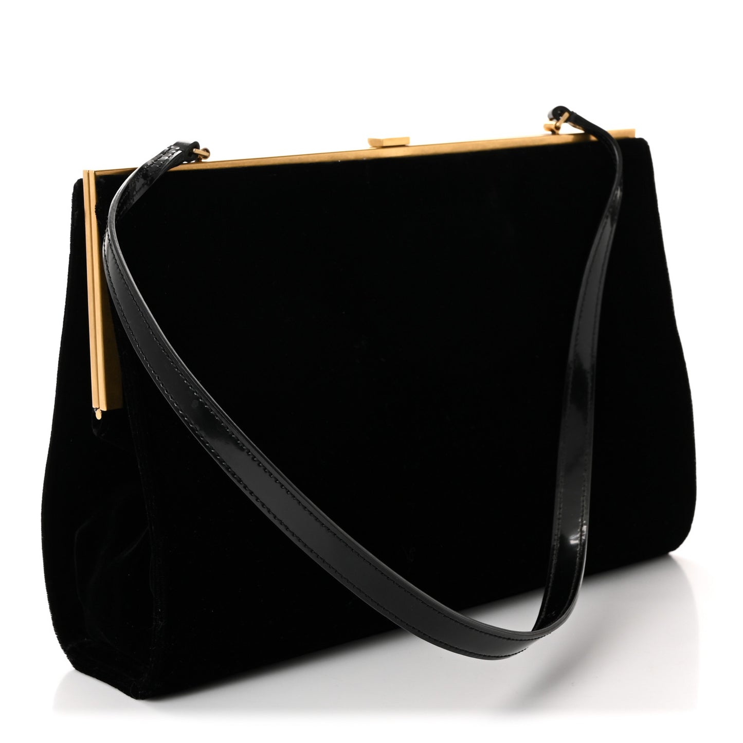 Velvet Large Le Anne-Marie Shoulder Bag Black