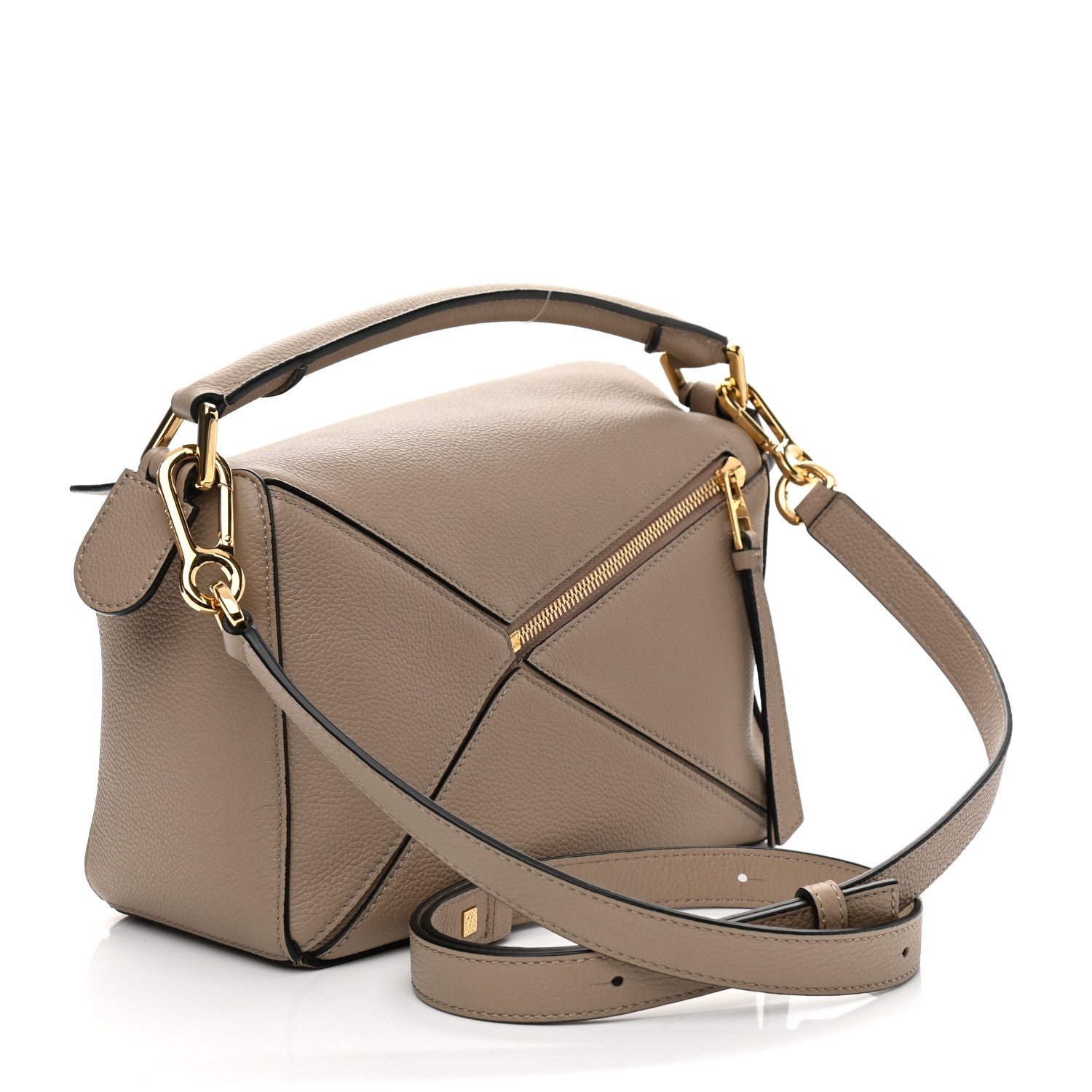 Loewe Grained Calfskin Small Puzzle Bag Sand 3 of 12