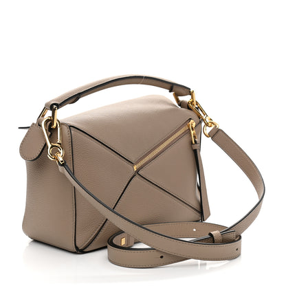 Loewe Grained Calfskin Small Puzzle Bag Sand 3 of 12